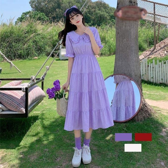 シャツワンピース 夏ワンピ 半袖 ワンピース 大人かわいい ロング