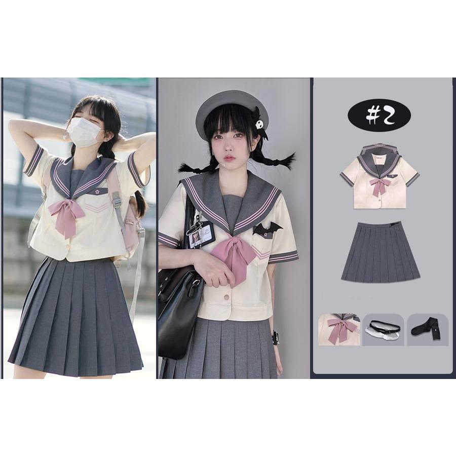 セーラー服 卒業式 女の子 制服 学生制服 5点セット 半袖女子高生