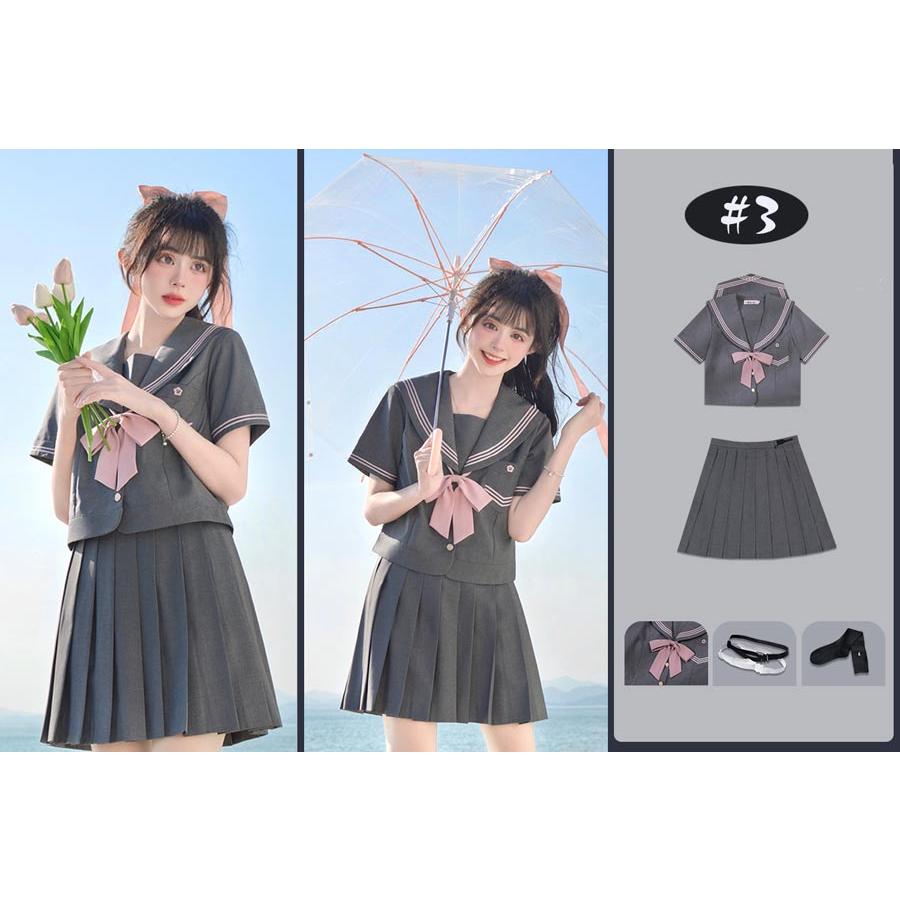 セーラー服 卒業式 女の子 制服 学生制服 5点セット 半袖女子高生スカート 制服コスプレ レディース 高校生 お受験 結婚式 発表会 |  | 03