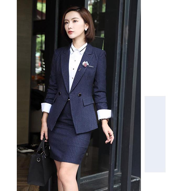 【爆買】【S?5XL】卒業式スーツ レディース フォーマル リクルートスーツ ビジネススーツ 事務服 ストライプ オフィス 卒業式スーツ ネイビー ブラック S〜5XL】卒業式スーツ レディース フォーマル リクルートスーツ