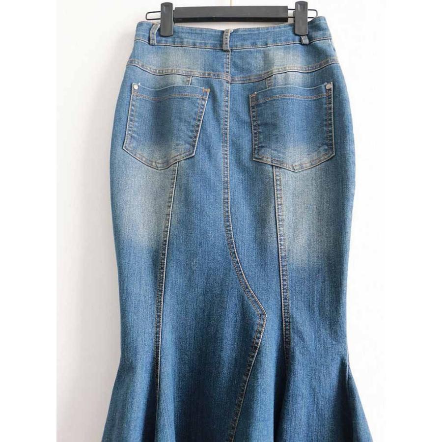 S/M/L/XL】ロングスカート タイト マーメイド スカート デニム