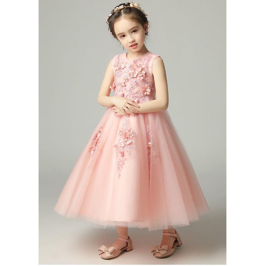 子供ドレス 120 夏 サマーワンピース プリンセスドレス ベビー 誕生日プレゼント 結婚式 女の子 140 120 130 150 七五三の画像