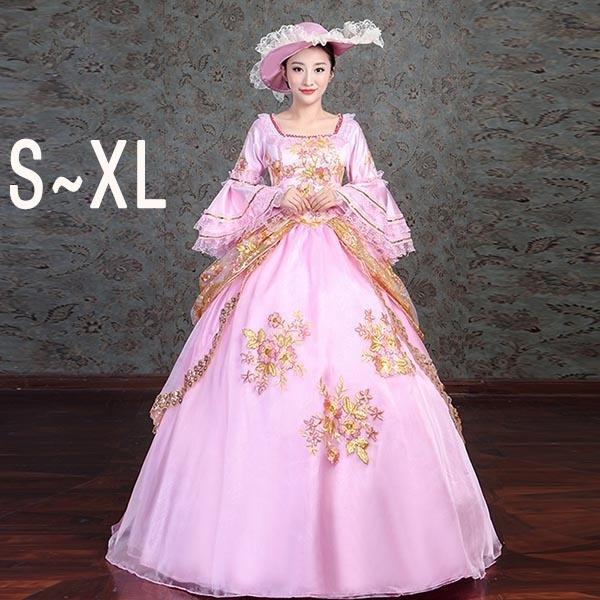 大阪直販 S M L Xl ドレス ステージ衣装 中世貴族風 お姫様ドレス パーティー ドレス ファスナータイプ 演奏会用ロングドレス ワンピース プリンセスライン ピンク 直販値下げ Ssl Daikyogo Or Jp