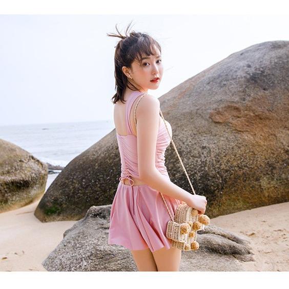 水着 ワンピース 体型カバー レディース ピンク 黒 無地 mizugi 水着 ワンピース 体型カバー レディース ピンク 黒 無地 mizugi