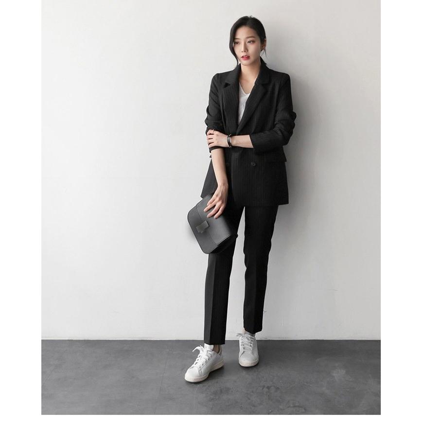 縦縞 長袖 レディース フォーマルスーツ おしゃれ 卒業式 パンツスーツ