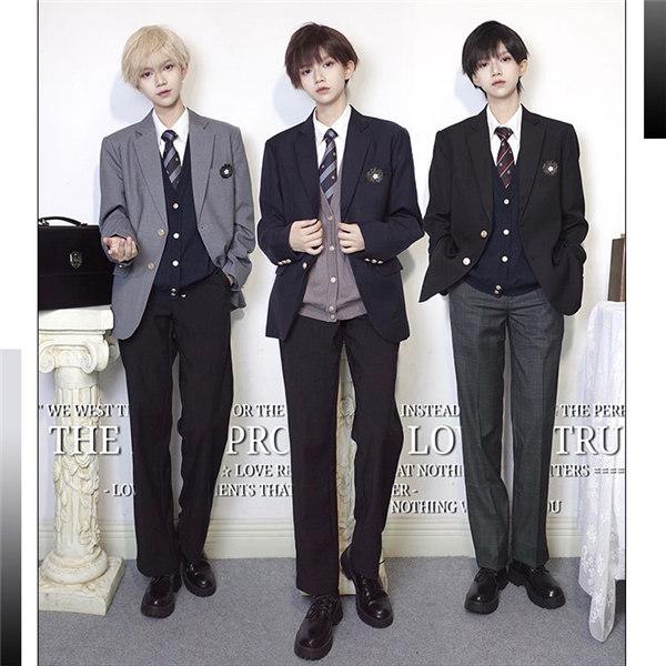 男の子スーツ 入学式スーツ 卒業式 jk 学生服 無地 コート 上下セット