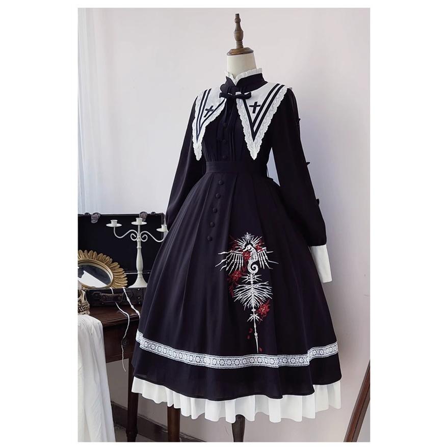 ワンピース 修道女 ロリータ ゴシック ハロウィン 魔女風 ウイッチ