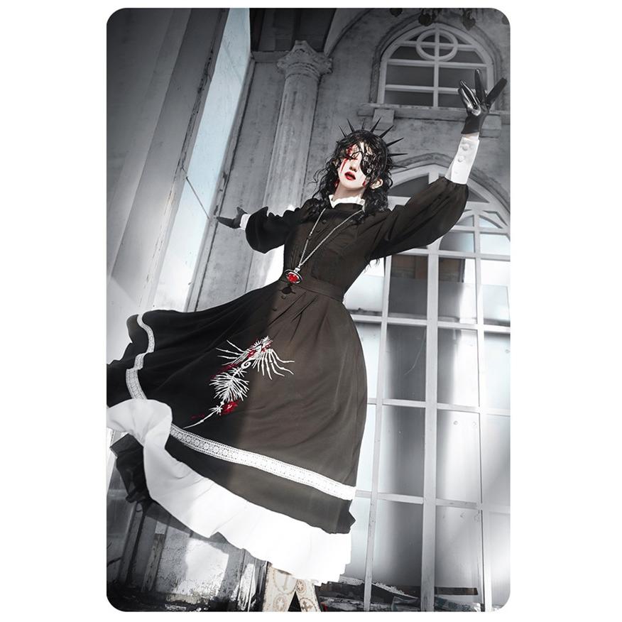 ワンピース 修道女 ロリータ ゴシック ハロウィン 魔女風 ウイッチ