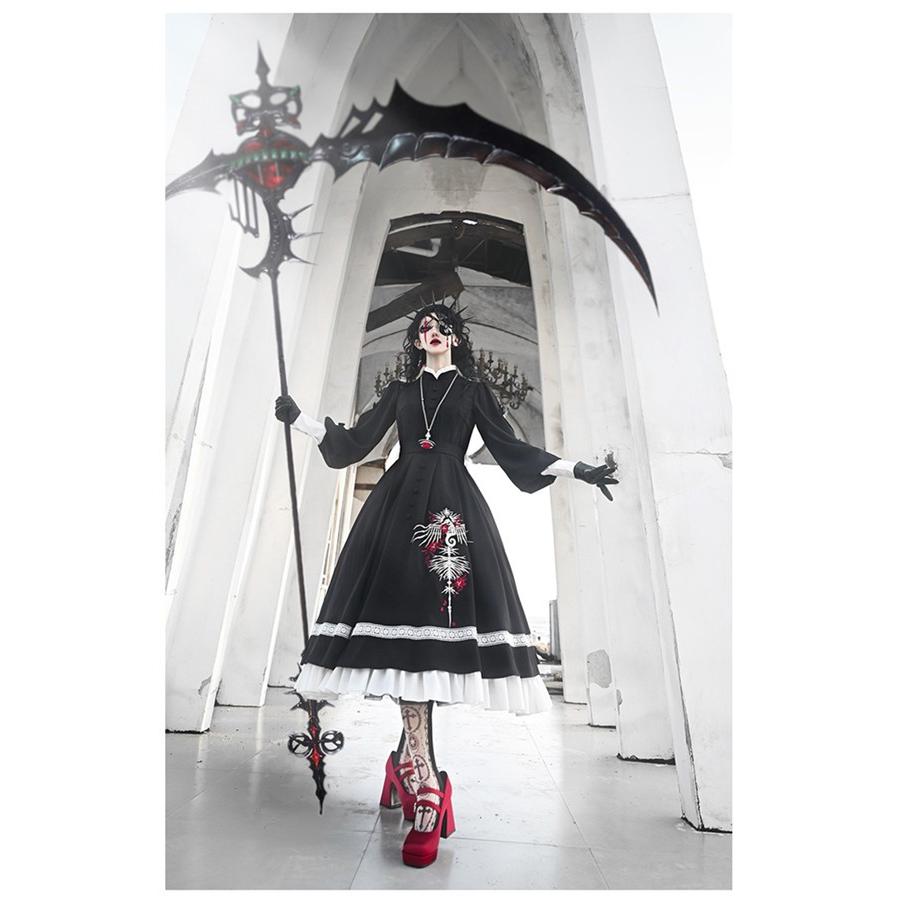 ワンピース 修道女 ロリータ ゴシック ハロウィン 魔女風 ウイッチ