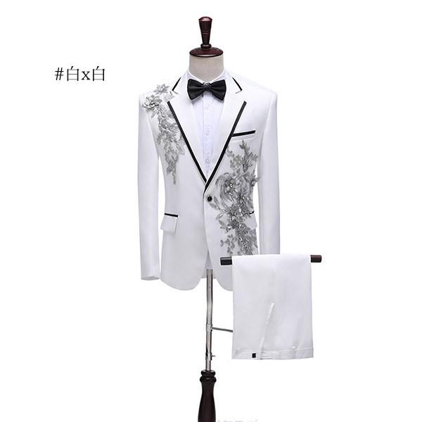 タキシード きらきら メンズ スーツ スパンコール ジャケット 長ズボン