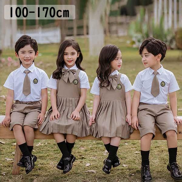 学生服 幼稚園 小学生 女の子 男の子 スクール服 ワンピース ベージュ