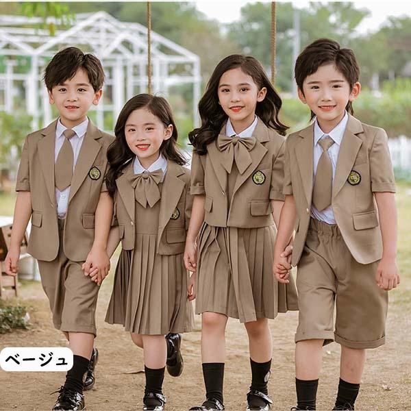 学生服 幼稚園 小学生 女の子 男の子 スクール服 ワンピース 半袖