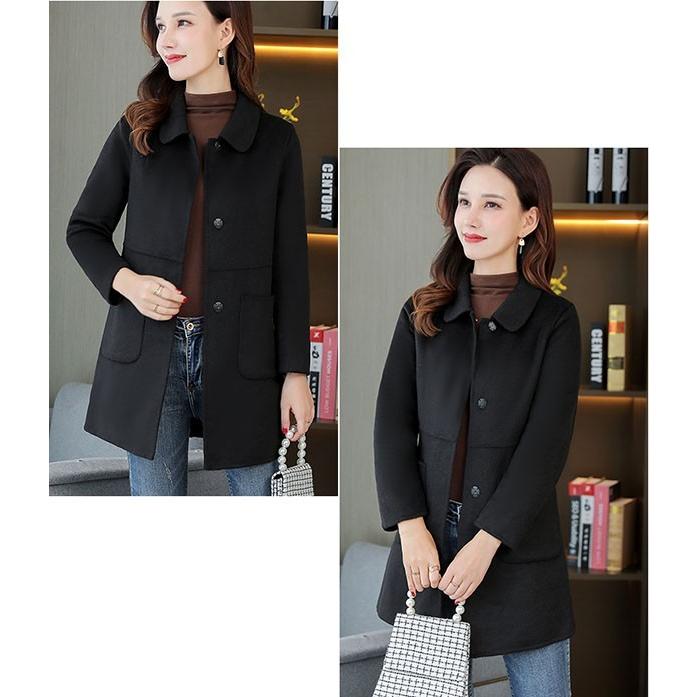 ステンカラーコート レディース 韓国風 通勤 黒 白 ショートコート 長袖 おしゃれ 大きいサイズ アウター Dg244t2 フルグレース 通販 Yahoo ショッピング