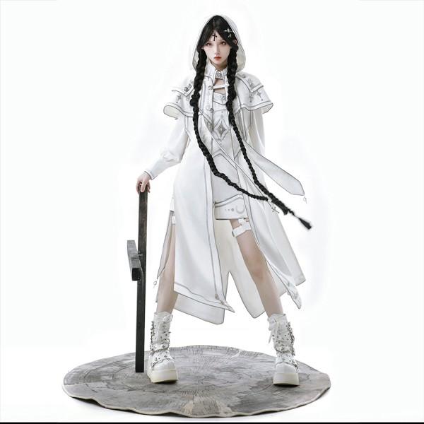 仮装 コスチューム ロリータ シスター風 魔法使い風 ハロウィン ショート丈 レディース ゴスロリ ロリィタファッション 長袖 ロリータワンピース_1