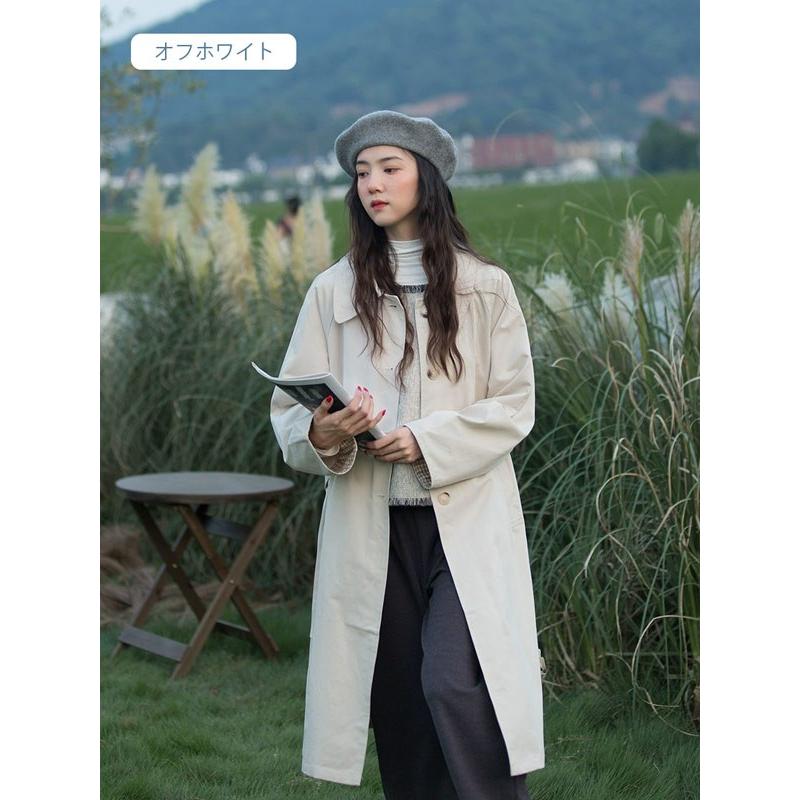 トレンチコート レディース 秋コート ミディアムコート イギリス風 スプリングコート 春コート アウター オシャレ 上品 ゆったり 無地 |  | 01