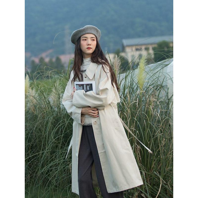 トレンチコート レディース 秋コート ミディアムコート イギリス風 スプリングコート 春コート アウター オシャレ 上品 ゆったり 無地 |  | 03