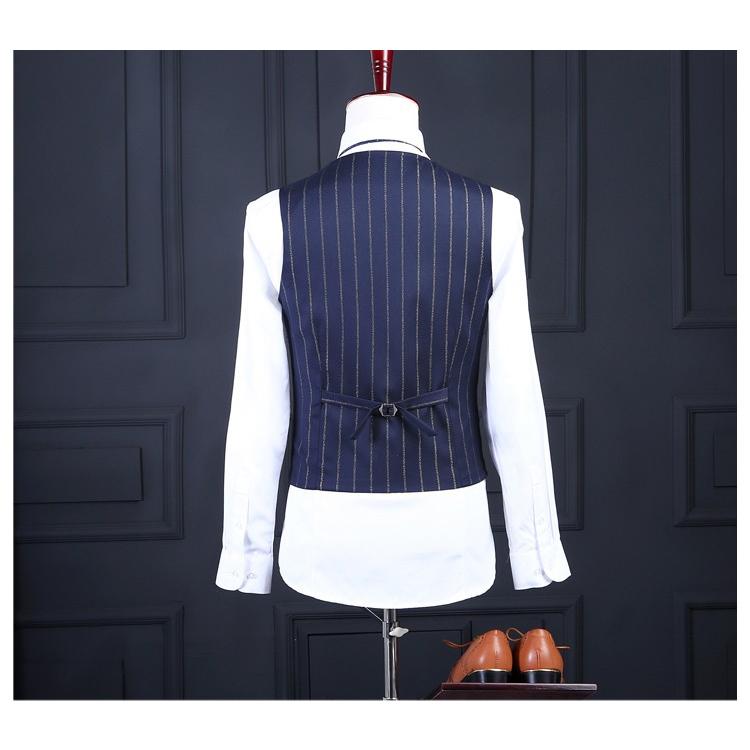 ダブルブレスト ピンストライプ スリーピース 2つボタンスーツ