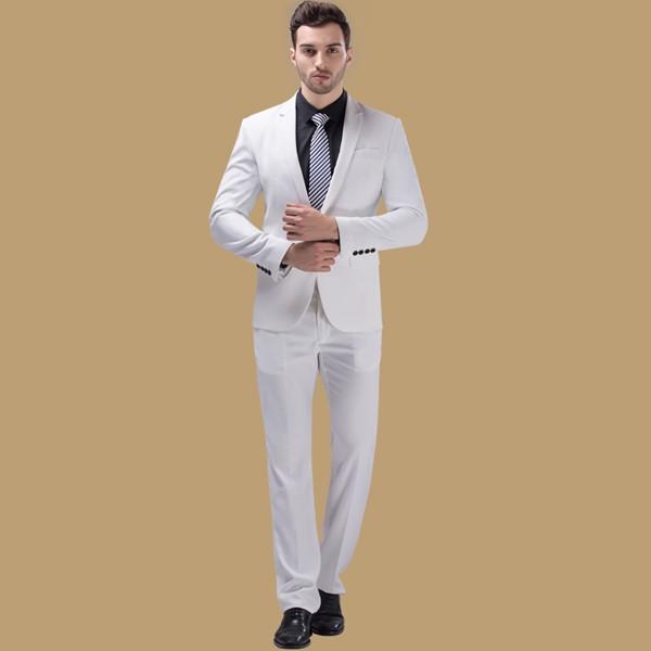 ベスト追加可 大きいサイズ 紳士服 メンズスーツ ビジネススーツ 1ツ釦 スリムバージョン 1ボタンビジネススーツ 男性用 2点セット ホワイトスーツ
