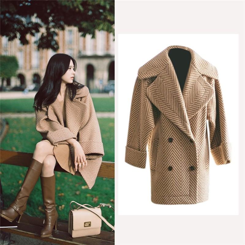 チェスターコート フェイク ウール 中綿コート ロング コート 通学 アウター 膝上丈 チェスターコート レディース ライトブラウン カーキ Dg1c0 フルグレース 通販 Yahoo ショッピング