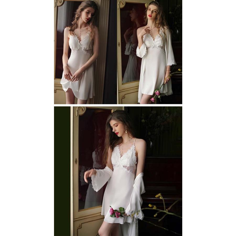 ベビードール パッドなし ナイトガウン キャミソール セット 涼しげ