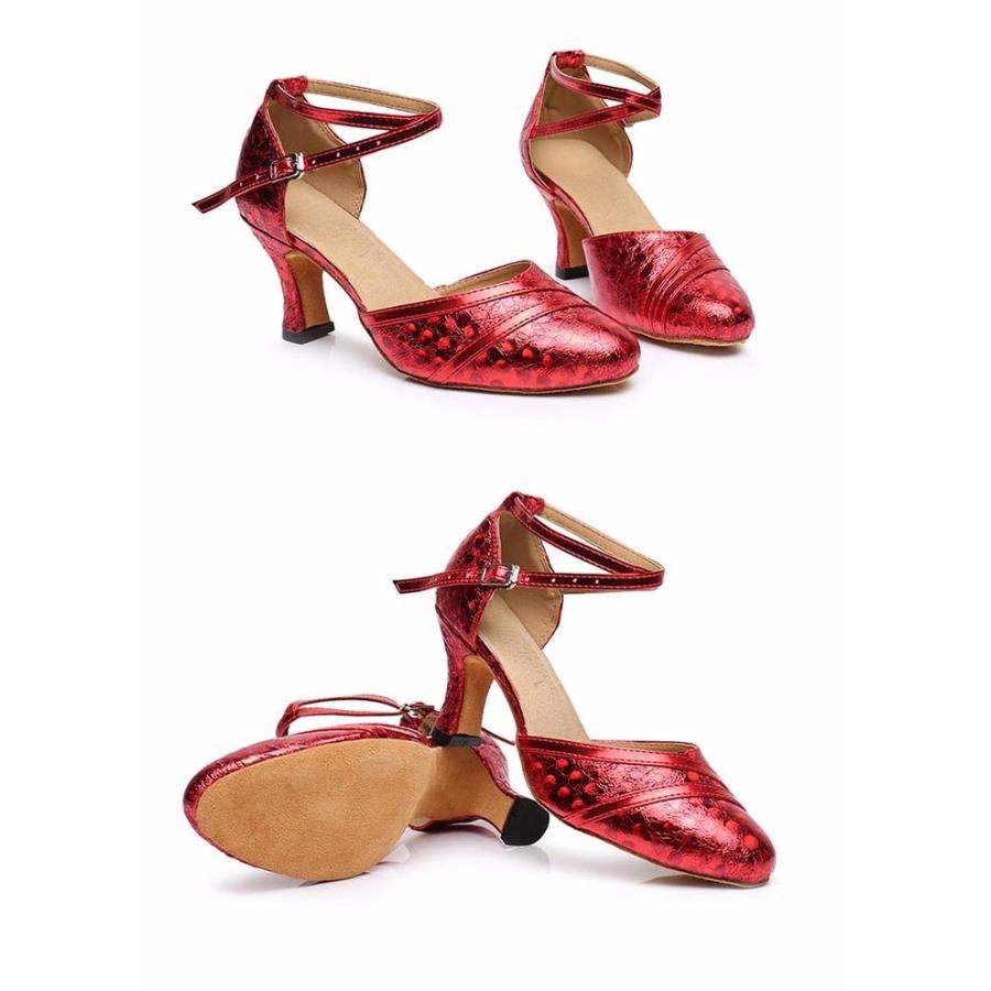 ダンスシューズ レディース ダンスヒール ストラップ 社交ダンス