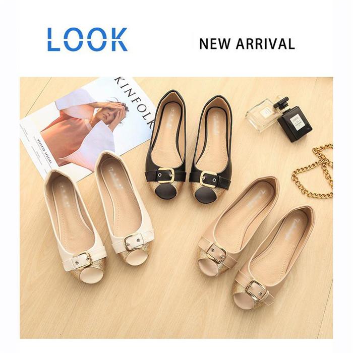 ぺたんこ オープントゥ フラットシューズ レディース 靴 オープントゥ かわいい 靴 21 5cm 26 5cm Di747c0 フルグレース 通販 Yahoo ショッピング