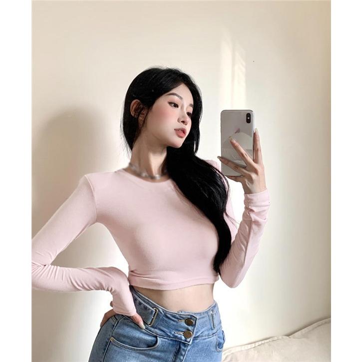 トップス T Tシャツ レディース 8colour 長袖 トップス カシュクール リブ