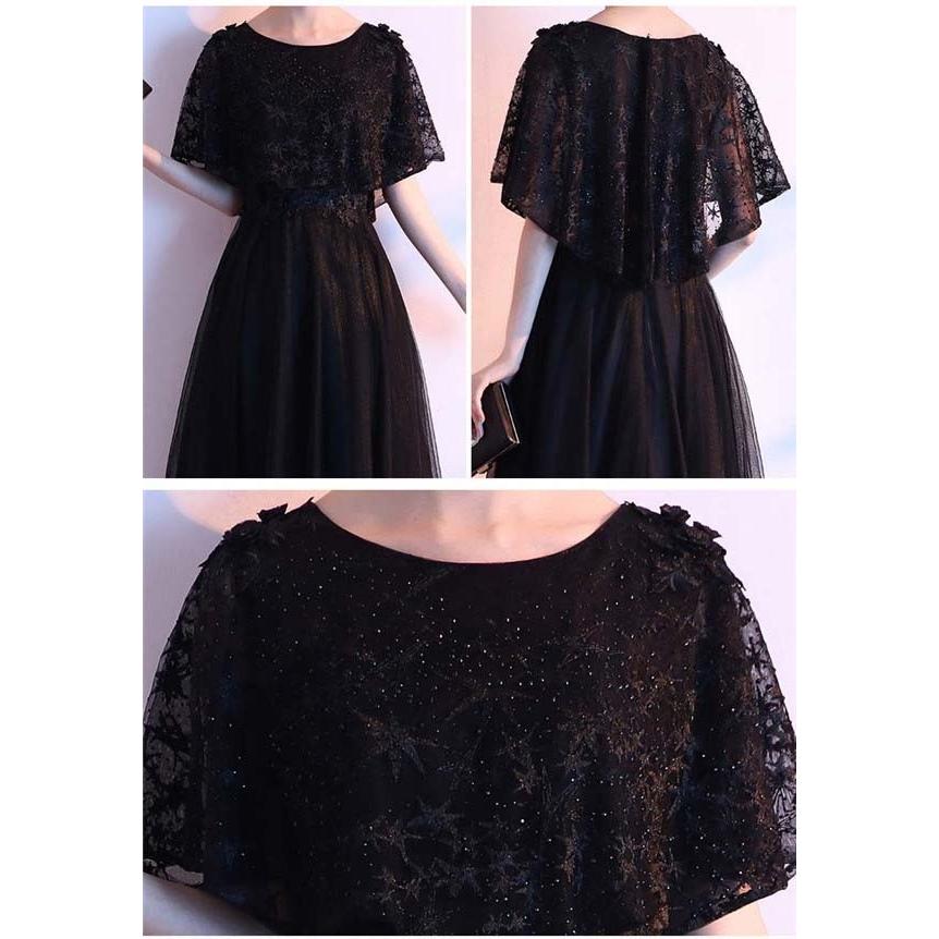 パーティードレス 袖ありカクテルドレス 結婚式 フォーマル イブニング