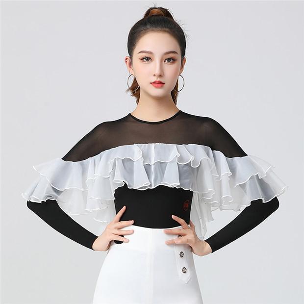 バレエ練習着 大人用 トップス レディース 社交ダンス フリル ダンス