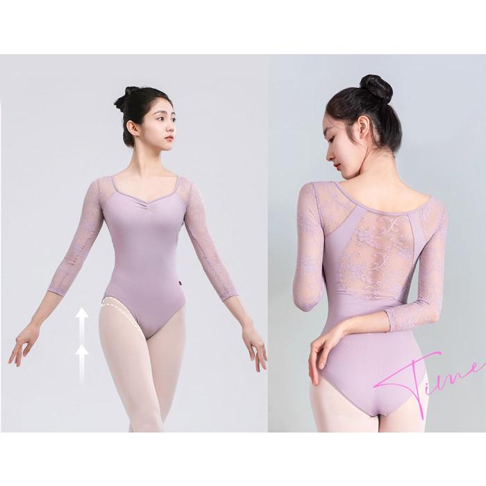 バレエ レオタード 衣装 長袖 レース バレエ用品 バレエレオタード 大人 ラウンドネック 練習着 ダンス服 新体操 レッスン着 シースルー 透け感 ダンス ダンス教室 ブラック 発表会 イベント 大会 柄あり きれいめ バレエ レオタード 衣装 長袖 レース バレエ用品 バレエレオタード