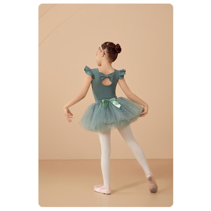 バレエ レオタード 子供 スカート付き チュチュ 女の子 半袖 キッズ バレエ衣装 練習着 レッスン 発表会 舞台 ダンス 新体操 上品 可愛い 110〜160cm |  | 04