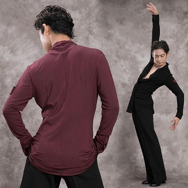社交ダンス トップス 上着 長袖 競技着 モダンラテンダンス メンズ