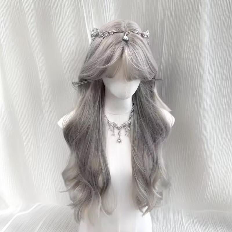 ウィッグ レディース フルウィッグ ロング ストレートヘア 前髪あり ぱっつん前髪 コスプレ 仮装 レディース 個性的 パーティー イベント ロリータ ハロウィン | 