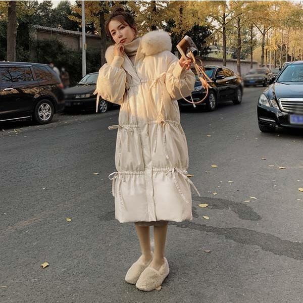 中綿コート レディース 秋冬 防寒 ロングコート アウター 冬服 オーバーサイズ ゆったり感 ファー付き フード付き 撥水 厚手 あったか |  | 02