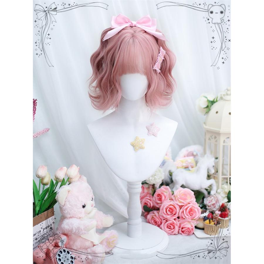 フルウィッグ ショート レディース ハロウィン ふんわり前髪 前髪あり 原宿風 かつら ぱっつん前髪 コスプレ 可愛い コスチューム 仮装 大人用 ピンク |  | 02