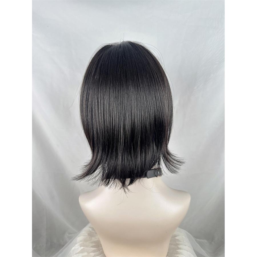 フルウィッグ ショート レディース ふんわり前髪 前髪あり かつら ぱっつん前髪 コスプレ 可愛い コスチューム 仮装 大人用 普段使い  ブラック |  | 05