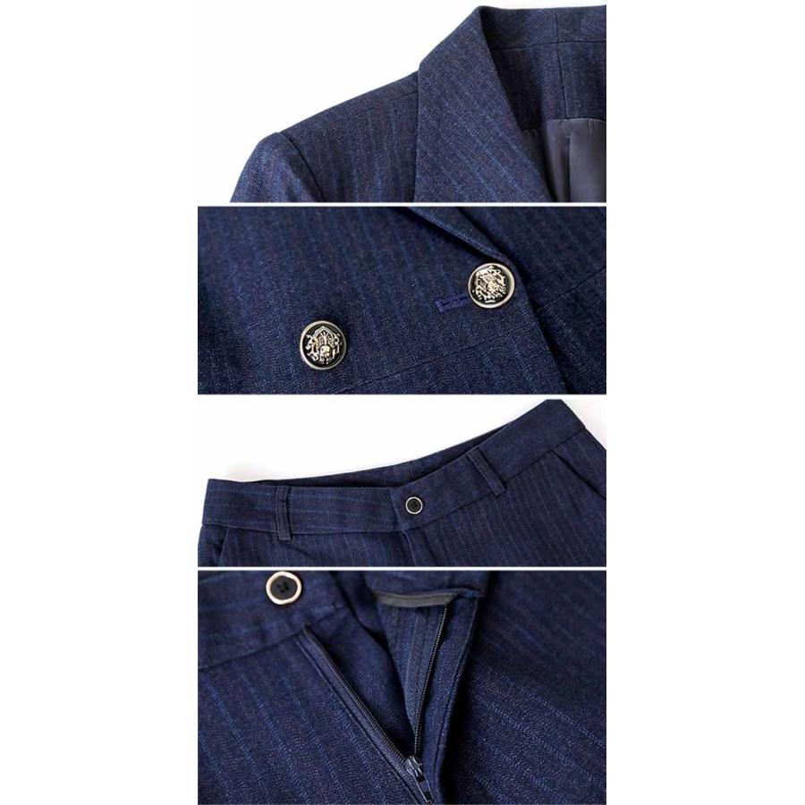 ストライプスーツ レディース 大きいサイズ 通勤 事務服 就職活動 面接