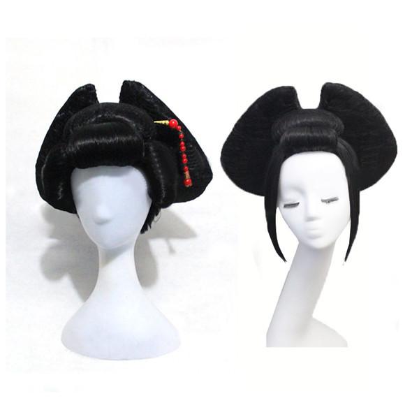 花魁髷(ウィッグ) 単品　ライトブラウン Amazon.co.jp: 花魁 ウィッグ 髷 ライトブラウン ヘアピース 髪飾り