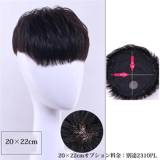 部分ウィッグ メンズウィッグ かつら ヘアピース メンズ 人毛 ポイント