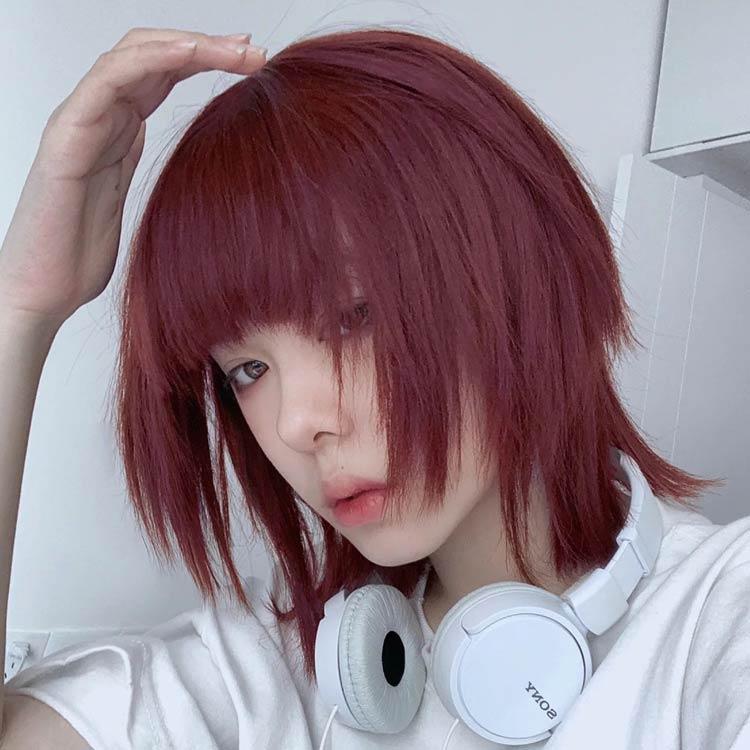 ショートウイッグ　前髪あり 私元気 人毛ミックス ウィッグ ショート2wayウィッグ IUH30SSX01