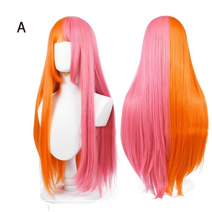 ツートンカラー フルウィッグ ロング ストレート コスプレ ウィッグ