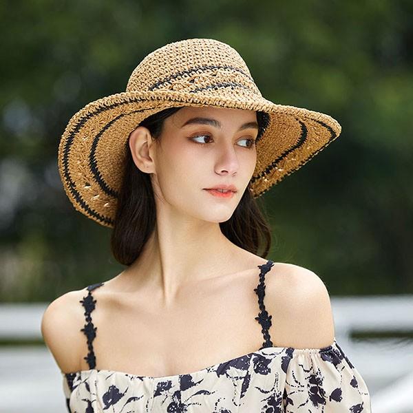 帽子 レディース つば広 麦わら帽子 ハット 春夏 UVカット 紫外線対策 通気性 日常 アウトドア 旅行 海 ビーチ ギフト プレゼント |  | 05