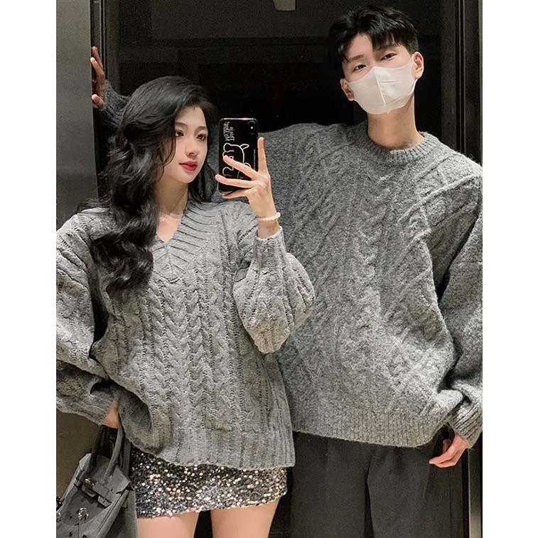 セーター ペアルック メンズ レディース Merry Christmas お祝い プレゼント クリスマス セーター ニット グレー 秋冬 カップル 恋人 親友 友達 姉妹 |  | 01