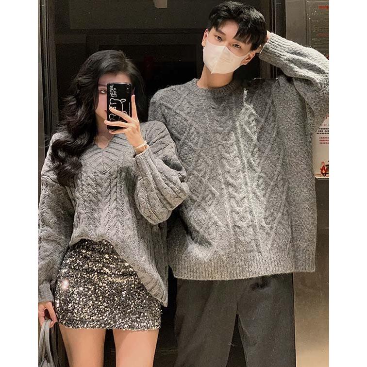 セーター ペアルック メンズ レディース Merry Christmas お祝い プレゼント クリスマス セーター ニット グレー 秋冬 カップル 恋人 親友 友達 姉妹 |  | 03