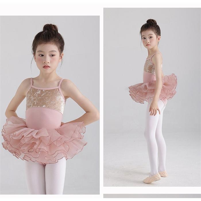 バレエ レオタード 子供 スカート付き バレエレオタード キャミソール ノースリーブ 体操  ジュニア 発表会 バレリーナ バレエ衣装 レッスン ピンク |  | 02