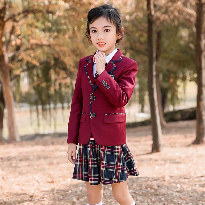 韓国風 小学校 制服 4点セット 卒業式 スーツ 入学式 女の子 男の子 スーツ ジュニアスーツ 110 120 130 140 150 160  170 180