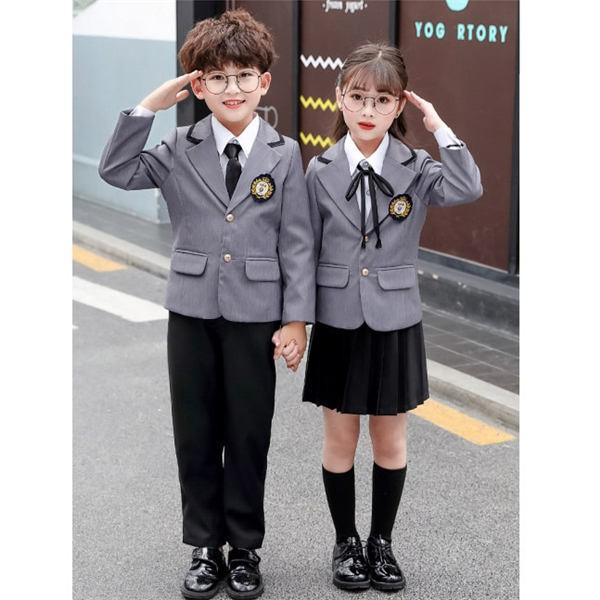 スーツ 子供服 女の子 フォーマル 入学式 上下セット グレー ジュニア