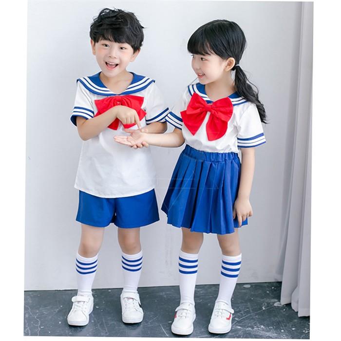 セーラー服 女の子 男の子 マリン風 2点セット キッズ制服 子供服 半袖セット90 100 110 1 130 靴下追加可 Dt461c0 フルグレース 通販 Yahoo ショッピング