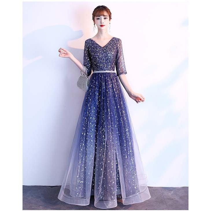 レディース　ロングドレス　Lサイズ　グレー　灰色　Vネック　発表会　結婚式 楽天市場】パーティードレス ロング カラードレス グレー 灰色