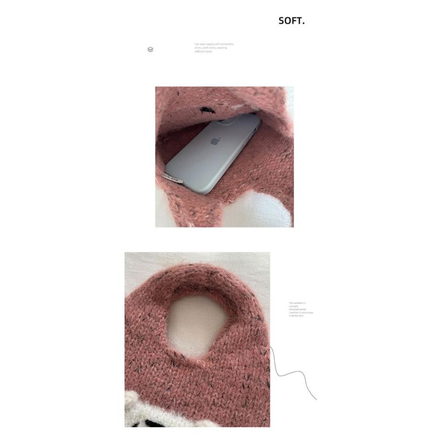 レディース ニットバッグ ハンドバッグ手提げ ミニバッグお出かけ可愛いバッグ日常用　小さいサイズでとても便利 |  | 05